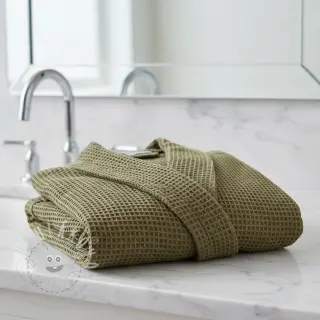 Bavlna s vaflovou vazbou moss green