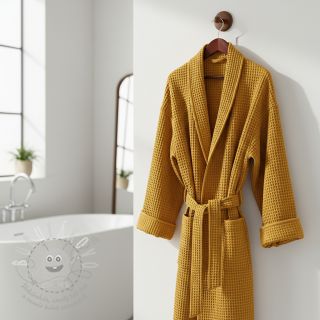 Bavlna s vaflovou vazbou ochre