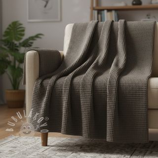 Bavlna s vaflovou vazbou anthracite