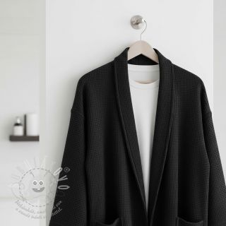 Bavlna s vaflovou vazbou black