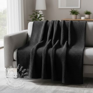 Bavlna s vaflovou vazbou black