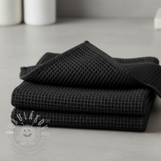 Bavlna s vaflovou vazbou black
