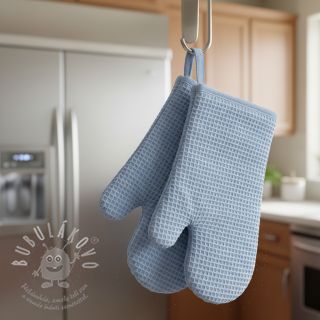 Bavlna s vaflovou vazbou blue