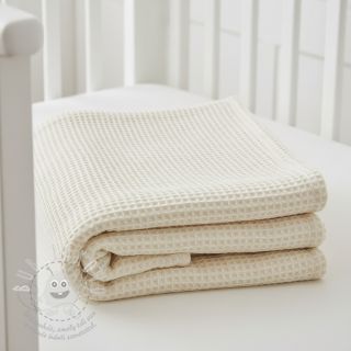 Bavlna s vaflovou vazbou ecru