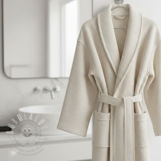 Bavlna s vaflovou vazbou ecru