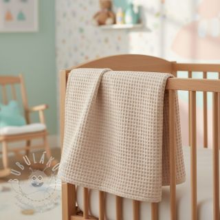 Bavlna s vaflovou vazbou light beige