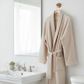 Bavlna s vaflovou vazbou light beige