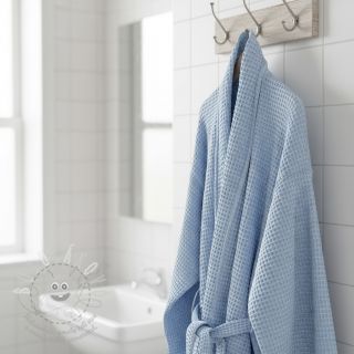 Bavlna s vaflovou vazbou light blue