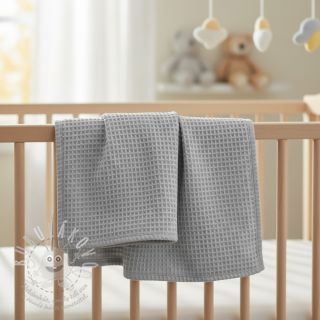 Bavlna s vaflovou vazbou light grey