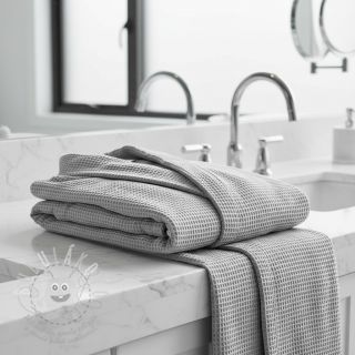 Bavlna s vaflovou vazbou light grey