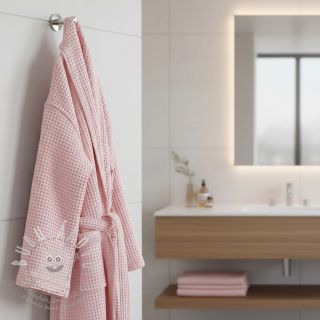 Bavlna s vaflovou vazbou light rose