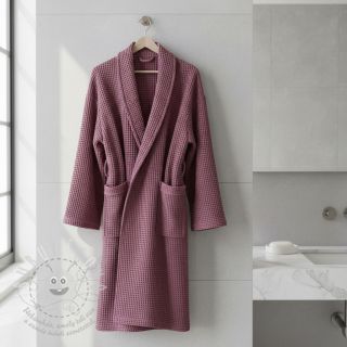 Bavlna s vaflovou vazbou mauve