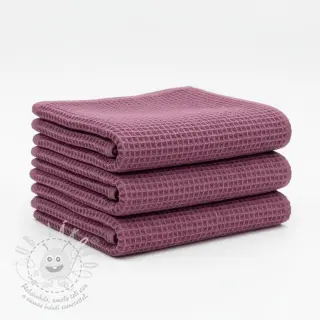 Bavlna s vaflovou vazbou mauve