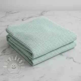 Bavlna s vaflovou vazbou mint