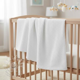 Bavlna s vaflovou vazbou white