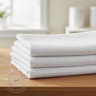 Bavlna s vaflovou vazbou white