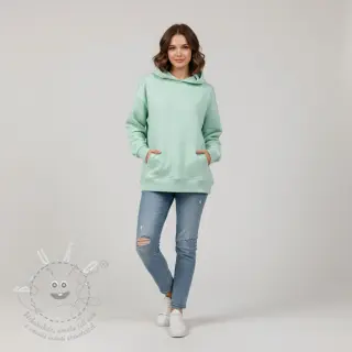 Teplákovina PREMIUM misty jade