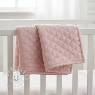 Dvojitá gázovina/mušelín QUILT soft rose