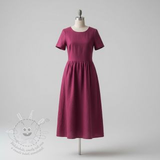 Len předepraný STONEWASHED PREMIUM bordeaux