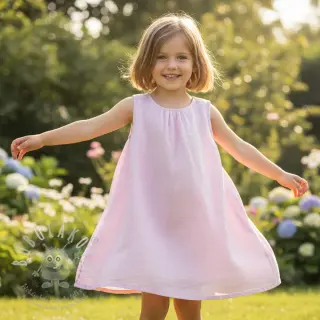 Len předepraný 170 g baby pink