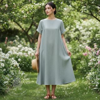 Len předepraný 170 g sage grey