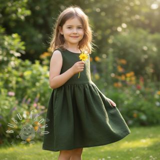 Len předepraný 170 g army green