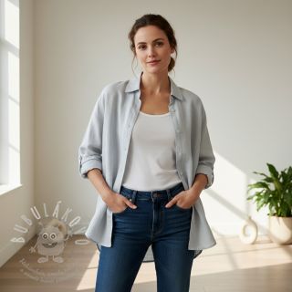 Len předepraný 170 g light blue