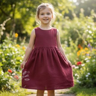 Len předepraný 170 g bordeaux