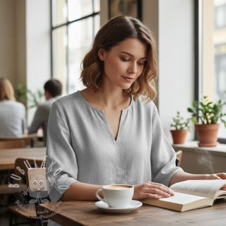 Len předepraný pale grey