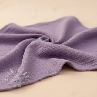 Dvojitá gázovina/mušelín dark lilac