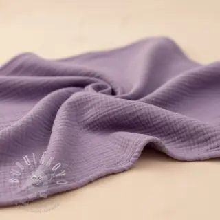 Dvojitá gázovina/mušelín dark lilac