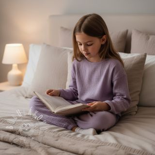 Dvojitá gázovina/mušelín dark lilac