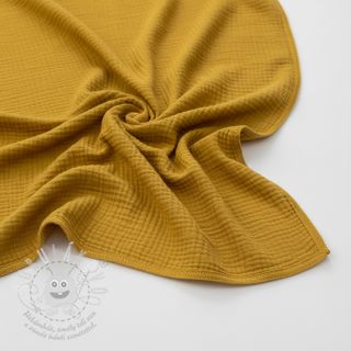 Dvojitá gázovina/mušelín dark ochre