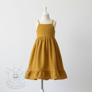 Dvojitá gázovina/mušelín dark ochre