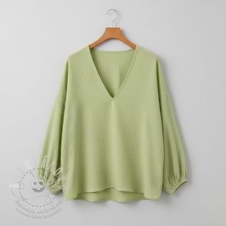 Dvojitá gázovina/mušelín soft green