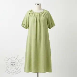 Dvojitá gázovina/mušelín soft green