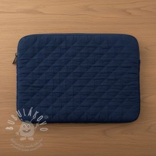 Dvojitá gázovina/mušelín QUILT navy