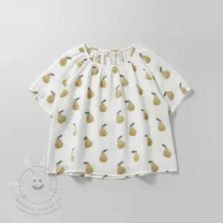 Dvojitá gázovina/mušelín Pears design B digital print