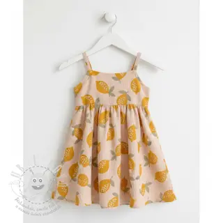 Dvojitá gázovina/mušelín Lemons sand