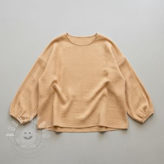 Dvojitá gázovina/mušelín DOBBY camel