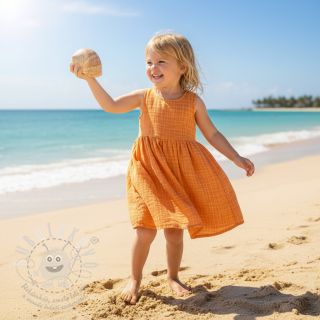 Dvojitá gázovina/mušelín Vintage orange