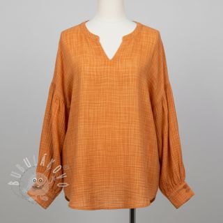 Dvojitá gázovina/mušelín Vintage orange