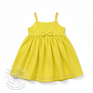 Dvojitá gázovina/mušelín Vintage neon yellow