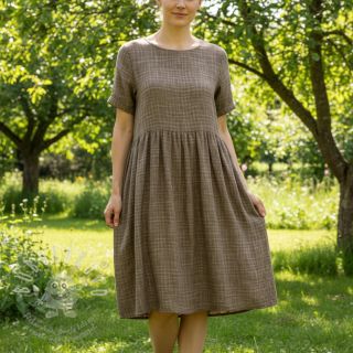 Dvojitá gázovina/mušelín Vintage taupe