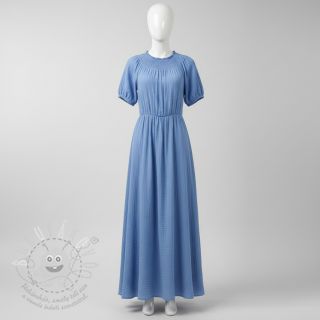 Dvojitá gázovina/mušelín royal blue