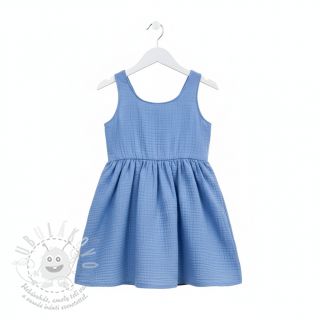 Dvojitá gázovina/mušelín royal blue