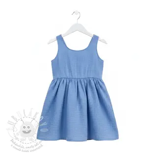 Dvojitá gázovina/mušelín royal blue