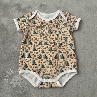 Dvojitá gázovina/mušelín Baby dino design B digital print