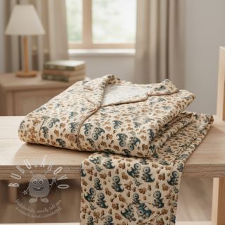 Dvojitá gázovina/mušelín Baby dino design B digital print