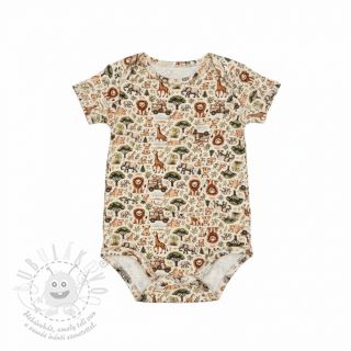 Dvojitá gázovina/mušelín Safari buddys design E digital print